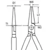 szczypce tnące okrągłe 130mm, rękojeść z tworzywa sztucznego, Knipex [19 01 130]