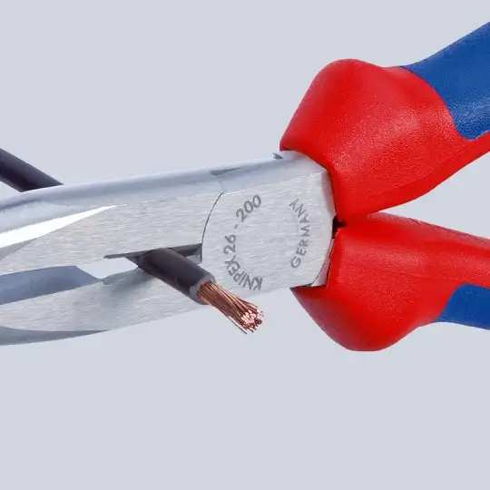szczypce tnące półokrągłe wydłużone 200mm, Knipex [26 12 200]