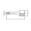 wykrętak długi 60mm do urwanych śrub o gwintach M5, zabierak kwadrat 3/8", KOKEN [3129-60 2mm]