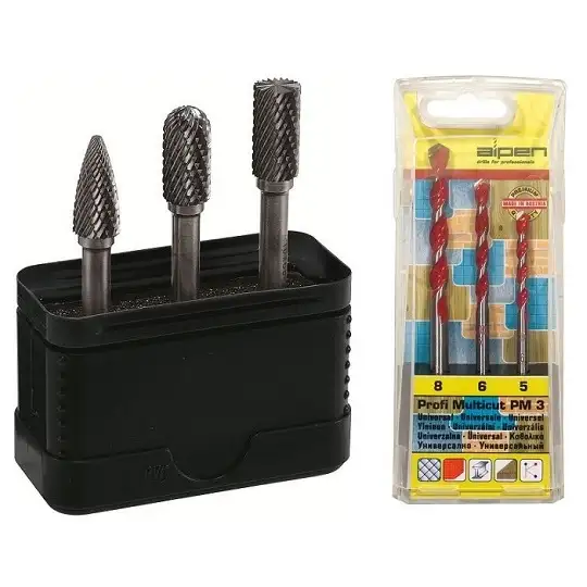 zestaw: 3szt. frezów do metalu + 3 szt. wierteł uniwersalnych Profi MultiCut PM-3, Alpen [0776000013100]