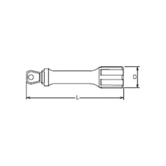 zestaw 5 szt. przedłużek uchylnych na kwadrat 1/2", Koken [PK4763/5] plastikowe etui