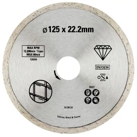 Szlifierka kątowa 125mm, 850W Stanley [FMEG220-QS] łagodny rozruch + GRATIS 2 tarcze