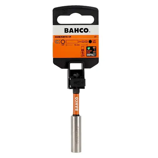 adapter magnetyczny udarowy do końcówek 1/4", 75mm, Bahco [66IM/KM75-1P]