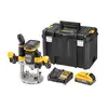 akumulatorowa frezarka górnowrzecionowa, 18V XR, tuleja zaciskowa 8mm-12mm, DeWalt [DCW620H2-QW] 2x5,0Ah, Li-Ion, POWERSTACK