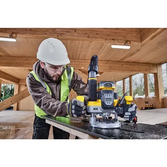 akumulatorowa frezarka górnowrzecionowa, 18V XR, tuleja zaciskowa 8mm-12mm, DeWalt [DCW620H2-QW] 2x5,0Ah, Li-Ion, POWERSTACK