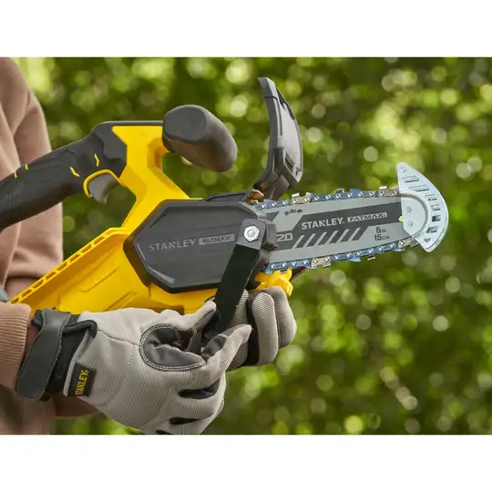 akumulatorowa pilarka łańcuchowa do gałęzi, 18V, 15cm, FATMAX v20, Stanley [SFMCPS415B-XJ]