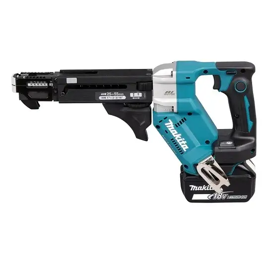 akumulatorowa wkrętarka z magazynkiem do płyt G-K, 18V, Makita [DFR551RTJ] 2x5,0Ah, Li-Ion, LXT