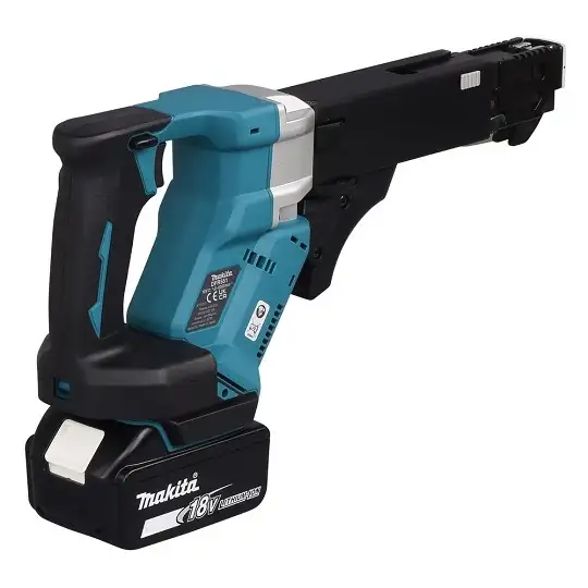 akumulatorowa wkrętarka z magazynkiem do płyt G-K, 18V, Makita [DFR551RTJ] 2x5,0Ah, Li-Ion, LXT
