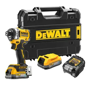 akumulatorowa zakrętarka udarowa 1/4" 18V XR DeWalt [DCF860E2T-QW] 2x1,7Ah, Li-Ion, POWERSTACK