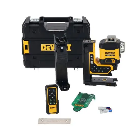 akumulatorowy, samopoziomujący laser 3-wiązkowy 360° z wiązką zieloną do 80m, 18V XR DeWALT [DCLE34035B-XJ] Li-Ion