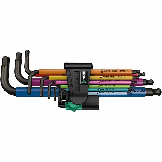 komplet 9szt. kluczy trzpieniowych z kulką do śrub imbusowych, 950/9 Hex-Plus Multicolour 1, Wera [05022089001]