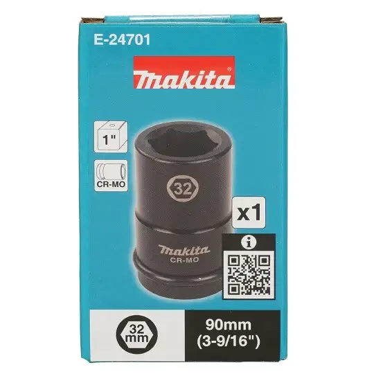 nasadka udarowa długa 1", sześciokątna, rozmiar 32mm, Makita [E-24701]