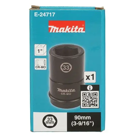 nasadka udarowa długa 1", sześciokątna, rozmiar 33mm, Makita [E-24717]