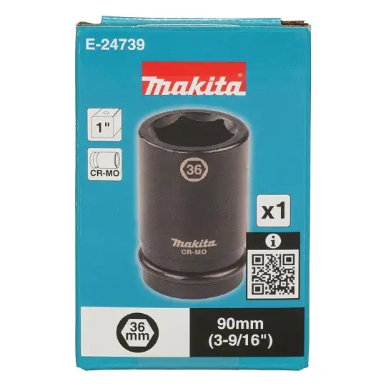 nasadka udarowa długa 1", sześciokątna, rozmiar 36mm, Makita [E-24739]