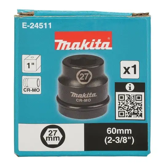 nasadka udarowa sześciokątna 1", rozmiar 27mm, Makita [E-24511]
