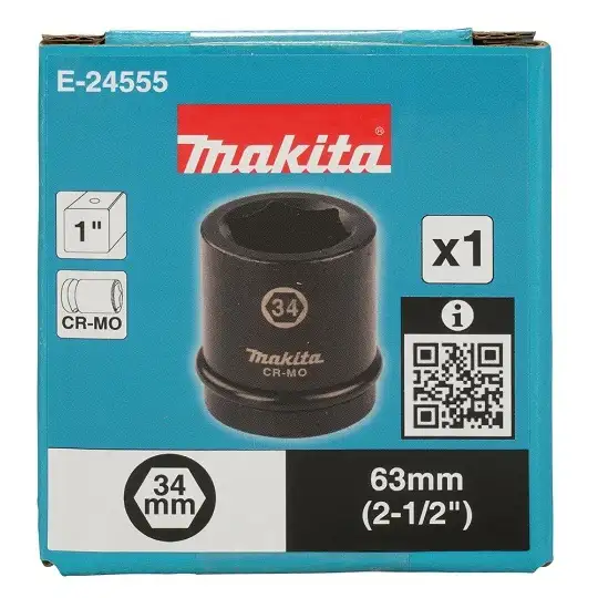 nasadka udarowa sześciokątna 1", rozmiar 34mm, Makita [E-24555]