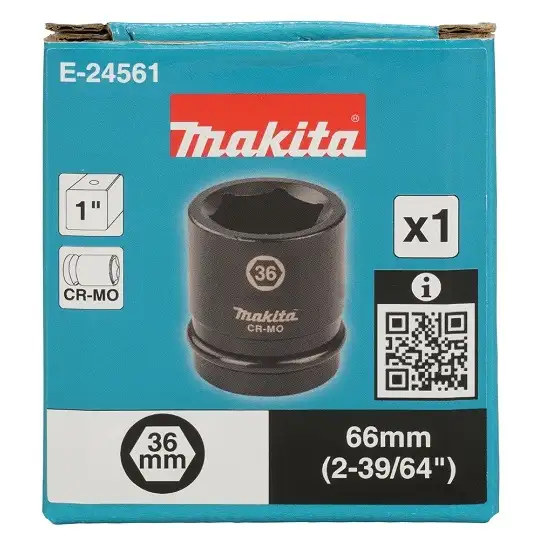 nasadka udarowa sześciokątna 1", rozmiar 36mm, Makita [E-24561]