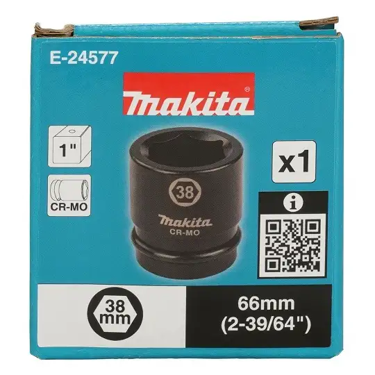 nasadka udarowa sześciokątna 1", rozmiar 38mm, Makita [E-24577]