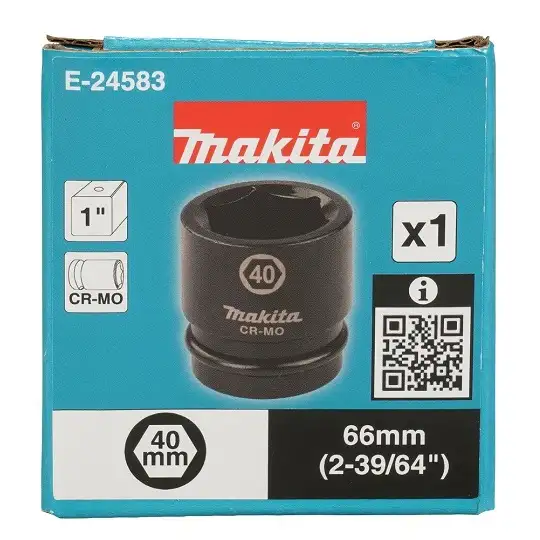 nasadka udarowa sześciokątna 1", rozmiar 40mm, Makita [E-24583]