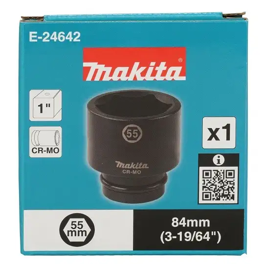 nasadka udarowa sześciokątna 1", rozmiar 55mm, Makita [E-24642]