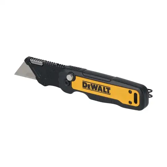 nóż składany z ostrzem trapezowym, DeWalt [DWHT10991-0] bez magazynka na ostrza zapasowe