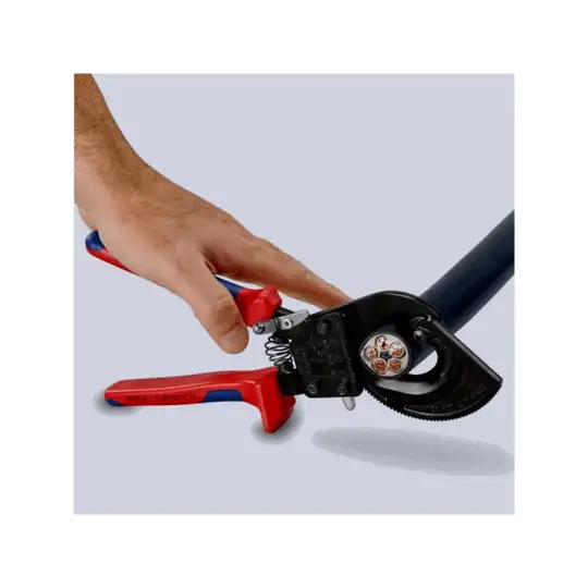 nożyce zapadkowe do cięcia kabli miedzianych i aluminiowych 250mm KNIPEX [95 31 250]
