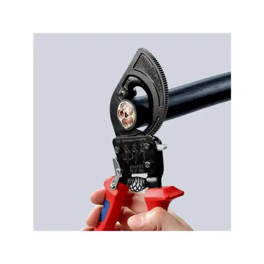 nożyce zapadkowe do cięcia kabli miedzianych i aluminiowych 250mm KNIPEX [95 31 250]