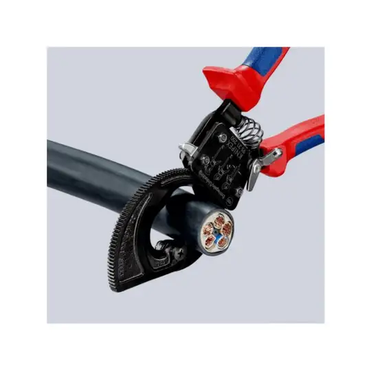 nożyce zapadkowe do cięcia kabli miedzianych i aluminiowych 250mm KNIPEX [95 31 250]