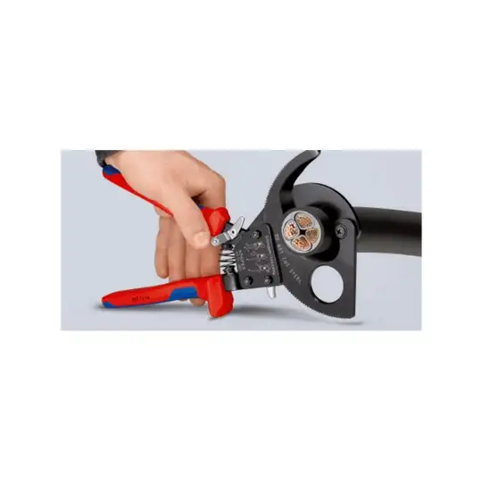 nożyce zapadkowe do cięcia kabli miedzianych i aluminiowych 250mm KNIPEX [95 31 250]