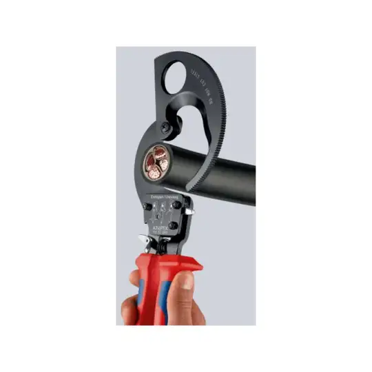 nożyce zapadkowe do cięcia kabli miedzianych i aluminiowych 250mm KNIPEX [95 31 250]