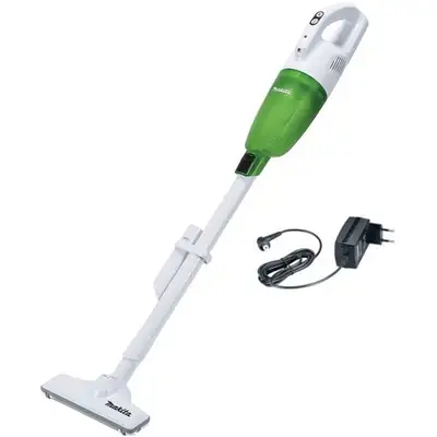 odkurzacz pionowy 12V max, biały/zielony, Makita [CL117FDX5] z wbudowanym akumulatorem 2,0Ah