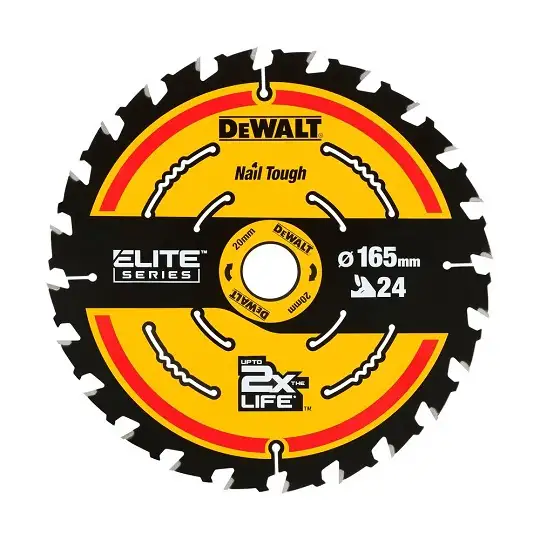 piła tarczowa do cięcia drewna 165x20x1,66mm, 24 zęby, ELITE, DeWALT [DT10400-QZ]