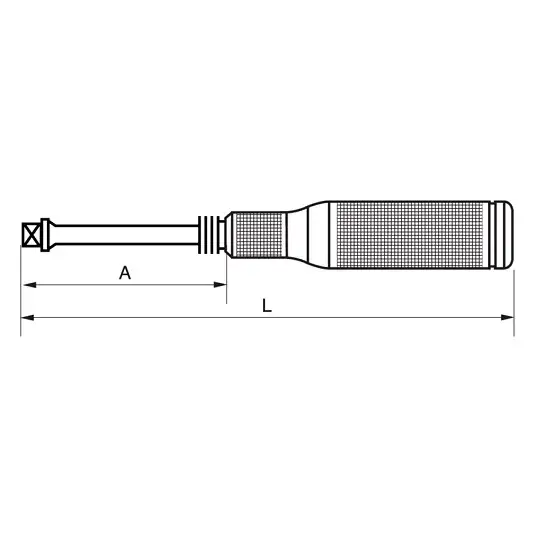 pokrętło ręczne, przedłużka do nasadek 3/8", 150mm, Bahco [7756MH]