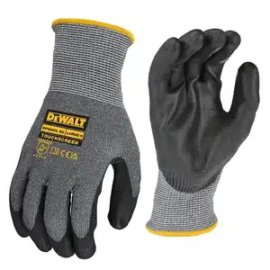 rękawice robocze powlekane PU, do ekranów dotykowych, rozmiar L/9, CUT D, DeWALT [DPG860L]