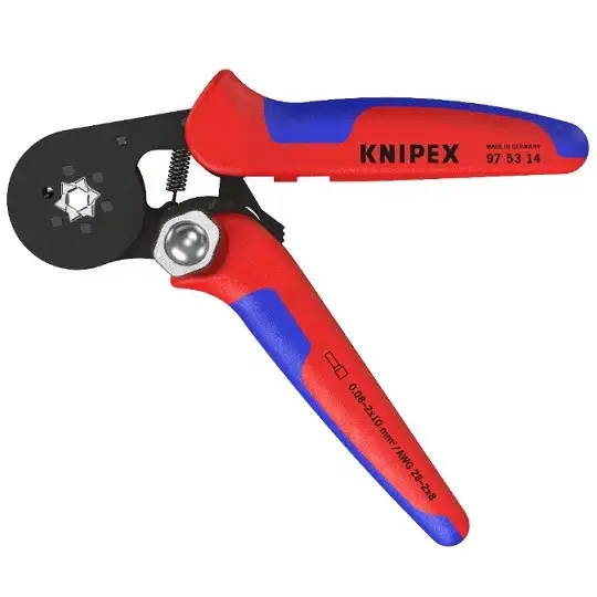 samonastawne szczypce zaciskowe do tulejek kablowych, KNIPEX [97 53 14] z ładowaniem bocznym