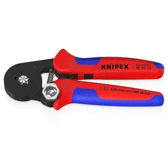samonastawne szczypce zaciskowe do tulejek kablowych, KNIPEX [97 53 14] z ładowaniem bocznym