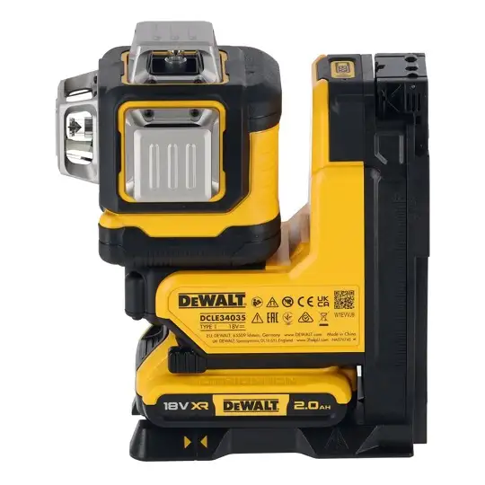 samopoziomujący laser 3-wiązkowy 360° zielony, do 80m, 18V XR DeWALT [DCLE34035D1-QW] 2,0Ah