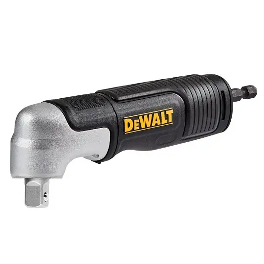 udarowa głowica kątowa 90° z 2-częściową rozkładaną rękojeścią / adapter do nasadek 3/8" z mocowaniem na sześciokąt 1/4", IMPACT EXTREME DeWalt [DT20505-QZ]