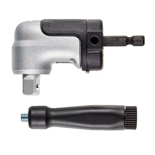 udarowa głowica kątowa 90° z 2-częściową rozkładaną rękojeścią / adapter do nasadek 3/8" z mocowaniem na sześciokąt 1/4", IMPACT EXTREME DeWalt [DT20505-QZ]