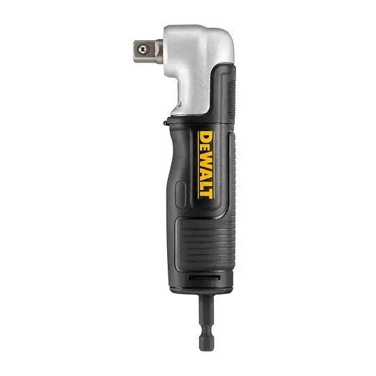 udarowa głowica kątowa 90° z 2-częściową rozkładaną rękojeścią / adapter do nasadek 3/8" z mocowaniem na sześciokąt 1/4", IMPACT EXTREME DeWalt [DT20505-QZ]