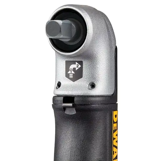 udarowa głowica kątowa 90° z 2-częściową rozkładaną rękojeścią / adapter do nasadek 3/8" z mocowaniem na sześciokąt 1/4", IMPACT EXTREME DeWalt [DT20505-QZ]
