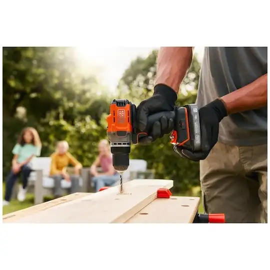 wiertarko-wkrętarka akumulatorowa, 45Nm, 18V POWERCONNECT, Black+Decker [BCD382D1XC-QW] 2,0Ah