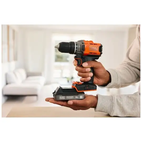 wiertarko-wkrętarka akumulatorowa, 45Nm, 18V POWERCONNECT, Black+Decker [BCD382XN-XJ]