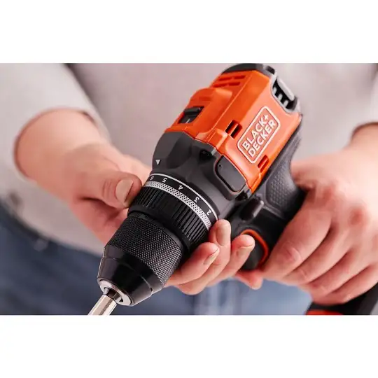 wiertarko-wkrętarka akumulatorowa, 50Nm, 18V POWERCONNECT, Black+Decker [BLD682D1XK-QW] 2,0Ah, walizka