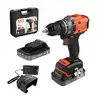wiertarko-wkrętarka akumulatorowa, 50Nm, 18V POWERCONNECT, Black+Decker [BLD682D2XK-QW] 2x2,0Ah, walizka