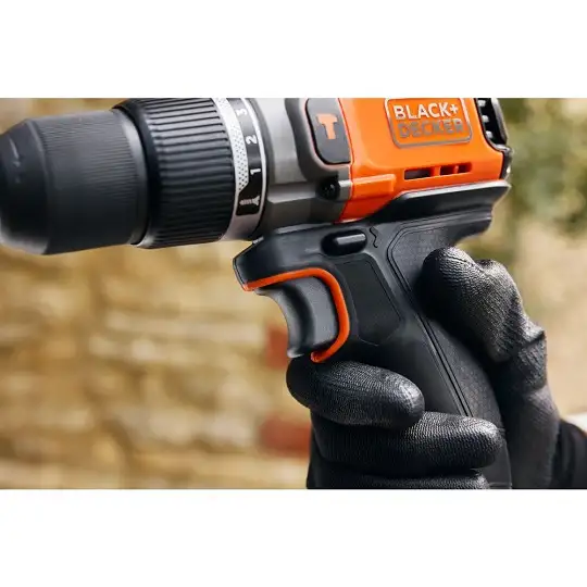 wiertarko-wkrętarka udarowa akumulatorowa, 45Nm, 18V POWERCONNECT, Black+Decker [BCD383D1XC-QW] 2,0Ah, Li-Ion
