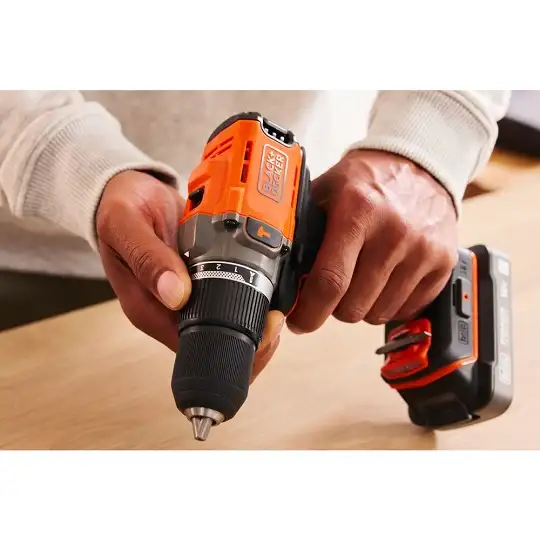 wiertarko-wkrętarka udarowa akumulatorowa, 45Nm, 18V POWERCONNECT, Black+Decker [BCD383D1XC-QW] 2,0Ah, Li-Ion