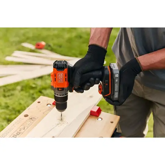 wiertarko-wkrętarka udarowa akumulatorowa, 45Nm, 18V POWERCONNECT, Black+Decker [BCD383D1XC-QW] 2,0Ah, Li-Ion