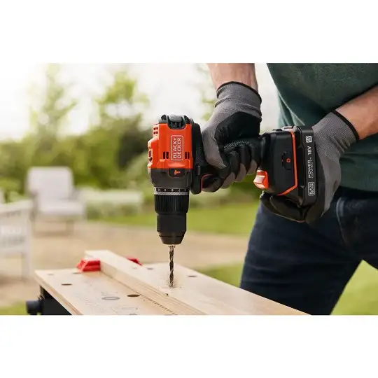 wiertarko-wkrętarka udarowa akumulatorowa, 50Nm, 18V POWERCONNECT, Black+Decker [BLD683D1XK-QW] 2,0Ah, walizka