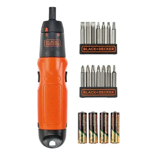 wkrętak z końcówkami 1/4", na baterie 4xAA, 6V, Black+Decker [A7073-XJ]